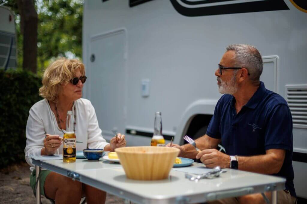 Cocinar en el camping en camper Van